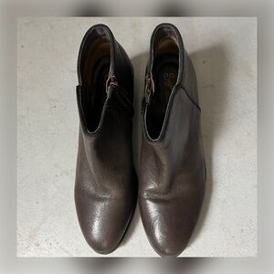 SEYCHELLES dark brown leather almond toe ankle boots